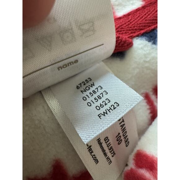 Hanna Andersson Fleece One Piece Jumpsuit Pajamas S/M Dear Deer Marshmallow - Picture 10 of 11